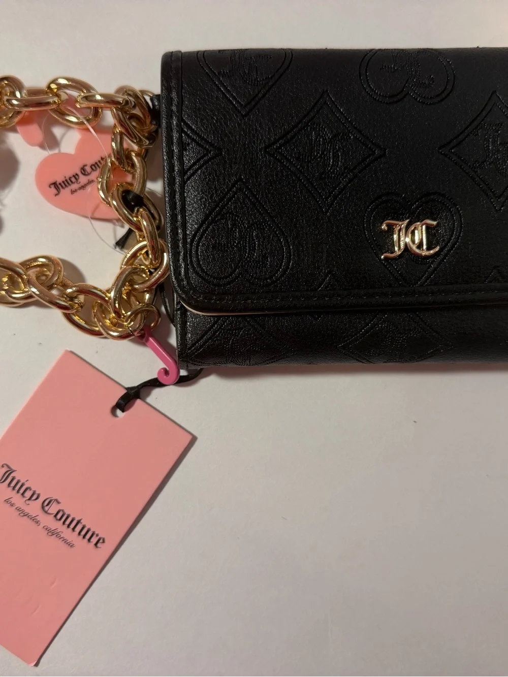Juicy Couture Sprinkle Of Juicy Black Hobo Bag Charm Purse and Wallet NEW w TAGS
